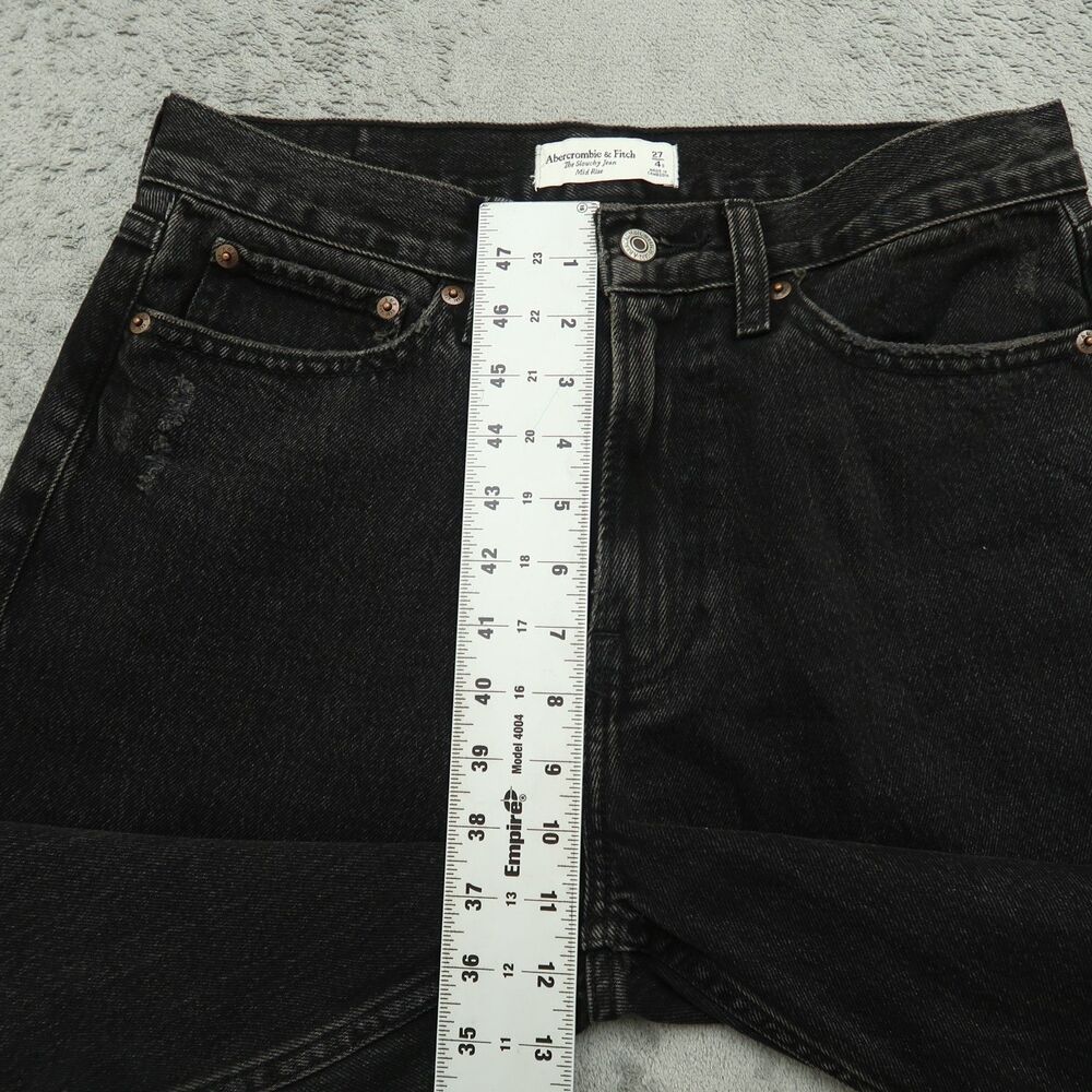 Abercrombie & Fitch Black Wide Leg Jeans - Picture 9 of 16